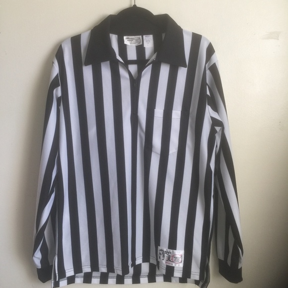 Honigs Other - Honigs L Referee Officials L/S Black White Shirt